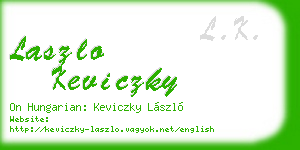 laszlo keviczky business card